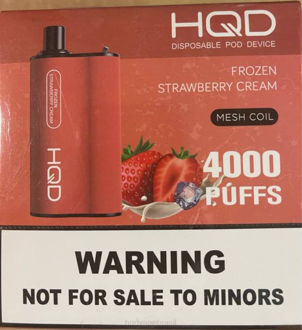 HQD BOX 4000 baforadas creme de morango congelado DHNL80 | HQD VAPE SALE