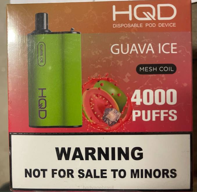 HQD BOX 4000 baforadas gelo de goiaba DHNL109 | VAPORIZADOR HQD