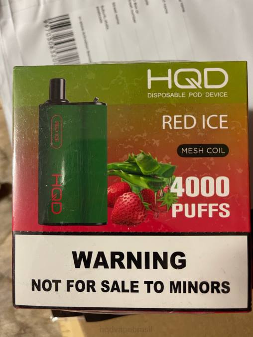 HQD BOX 4000 baforadas gelo vermelho DHNL106 | HQD VAPE SABORES