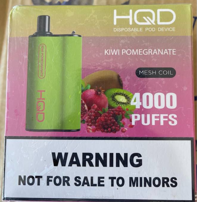HQD BOX 4000 baforadas romã kiwi DHNL99 | VAPORIZADOR HQD