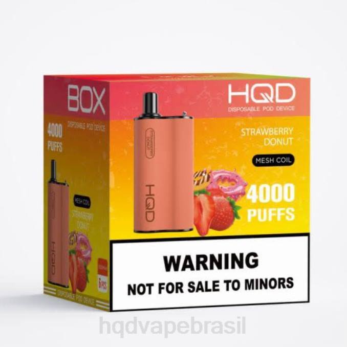 HQD BOX 4000 baforadas rosquinha de morango DHNL118 | CIGARRO HQD