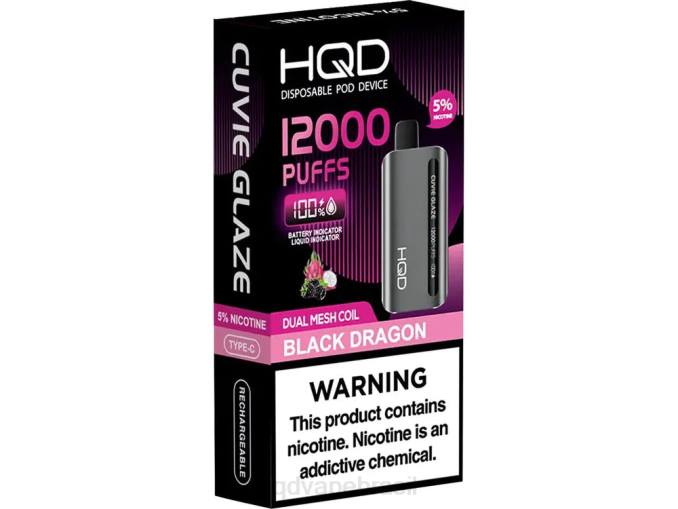 HQD CUVIE GLAZE vaporizador descartável 12000 dragão negro DHNL132 | HQD VAPE PRICE