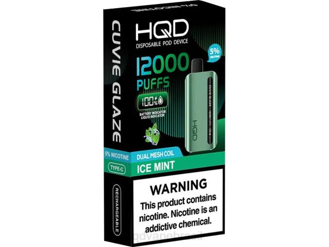 HQD CUVIE GLAZE vaporizador descartável 12000 hortelã gelada DHNL200 | HQD VAPE SALE