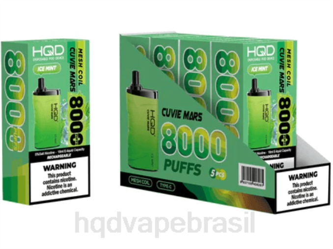 HQD CUVIE MARS descartável hortelã gelada DHNL201 | HQD VAPE BRASIL