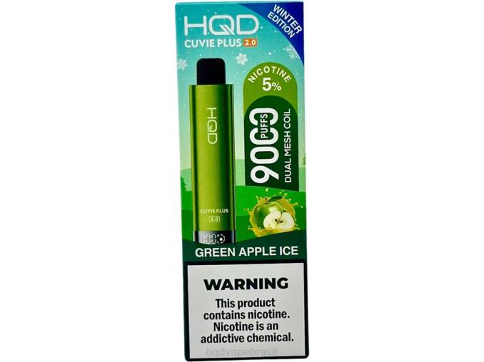 HQD CUVIE PLUS 2.0 (edição de inverno) gelo de maçã verde DHNL172 | HQD VAPE PRICE